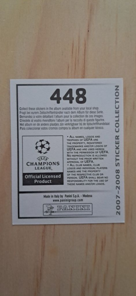 Cromo futebol de David Villa da Panini