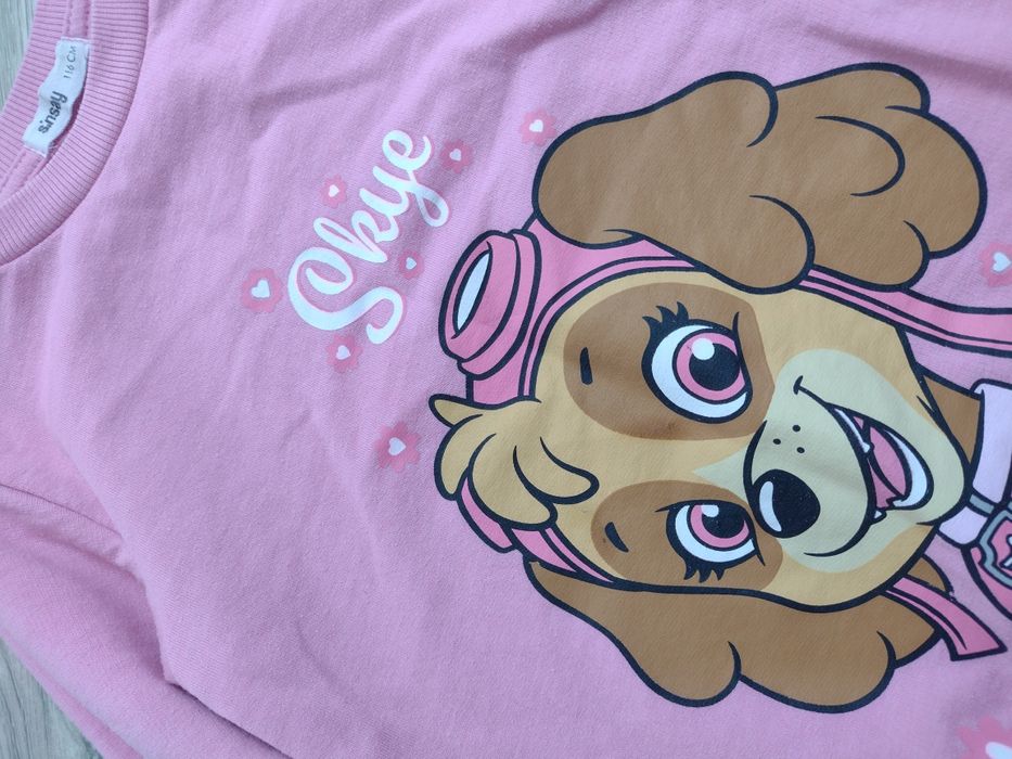 Piękna bluza Sky psi patrol dla dziewczynki rozmiar 116 różowa