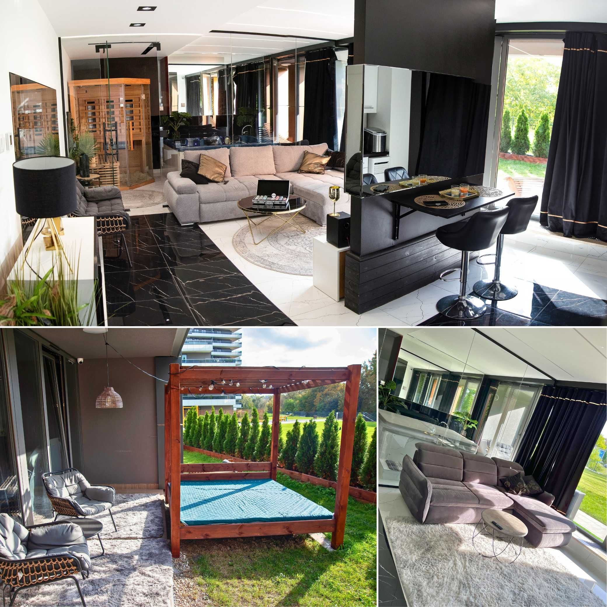 Luksusowy apartament VIP na doby dla Dwojga - prywatne Jacuzzi i Sauna