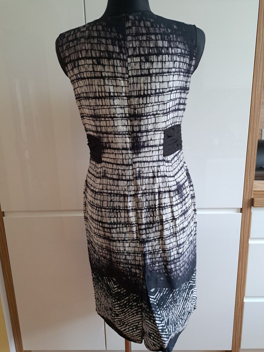 DanHen suknia Czarno - popielata bawełna 40