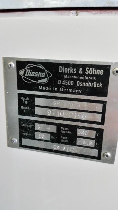 Тестомесильная машина Diosna интенсивного замесу Sp120 из Германии