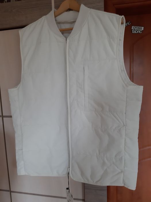 Kamizelka biała Zara męska L lekko ocieplana kolekcja premium sport