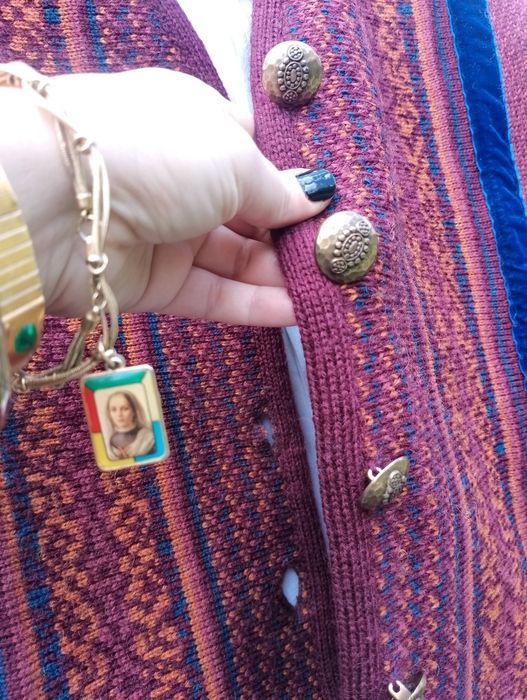 Sweter kardigan Vintage wełna 100%