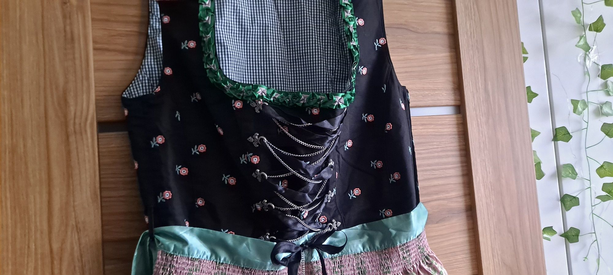 sukienka ludowa folk oktoberfest święta przebranie kostium bal 44 xxl