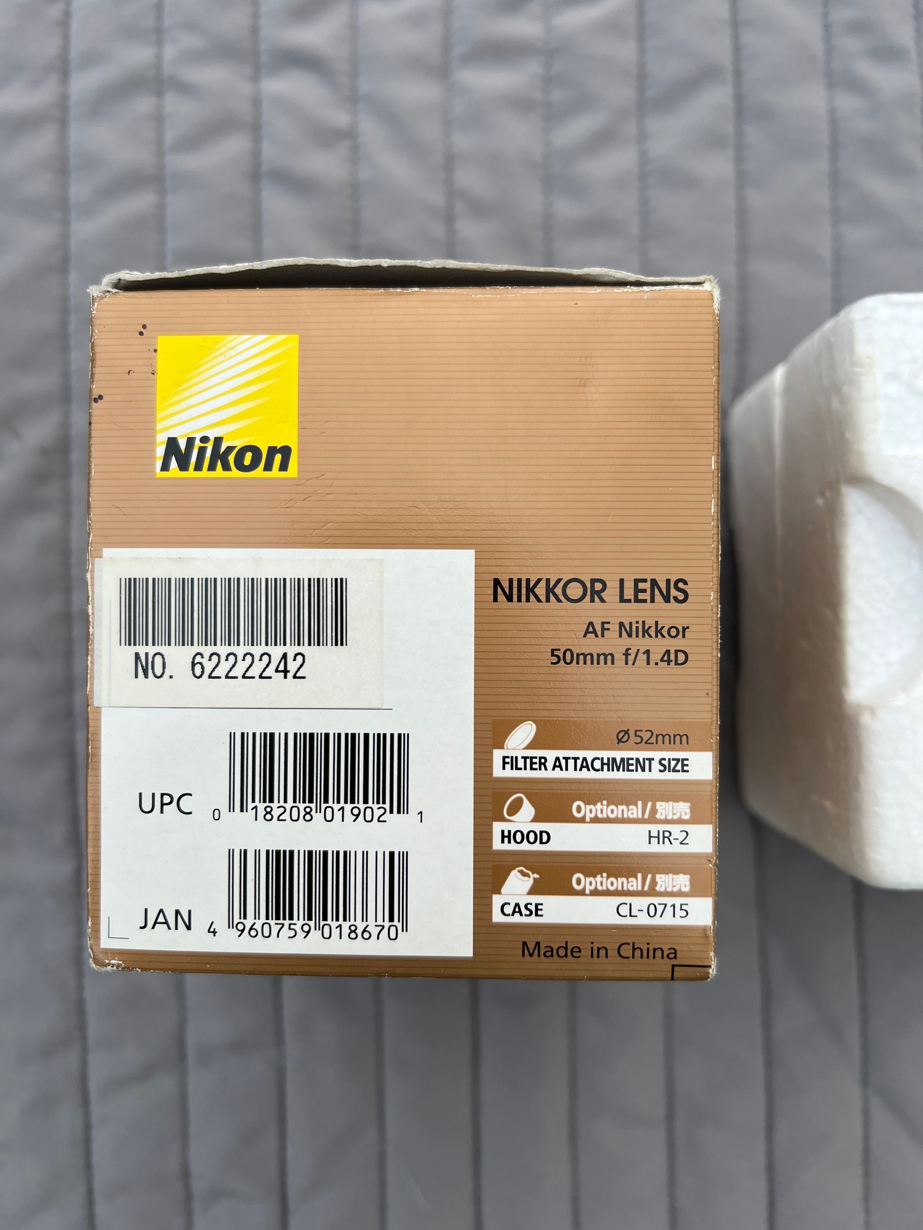 Obiektyw Nikon Lens AF NIKKOR 50mm f/1.4D jak NOWY!