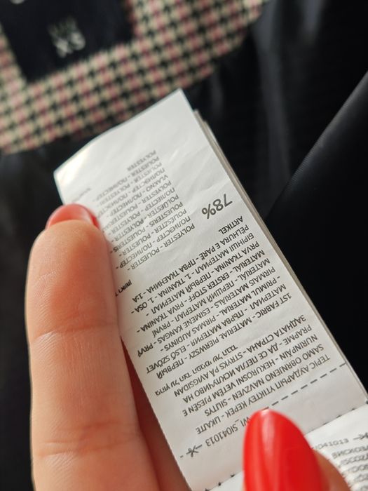 Żakiet krótki marynarka xd kratka pepitka
