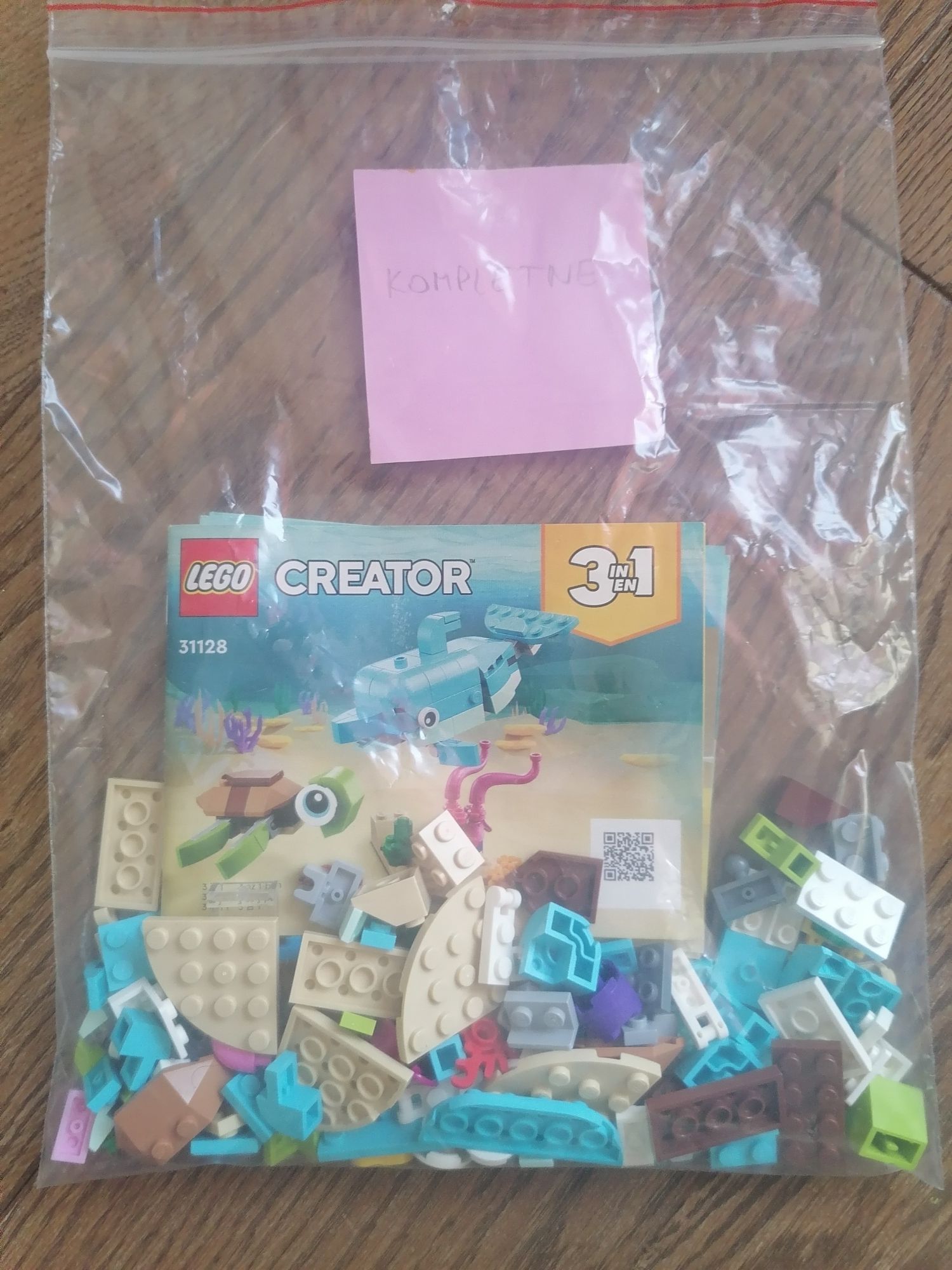 Lego CREATOR 31128 Delfin i Żółw stan idealny