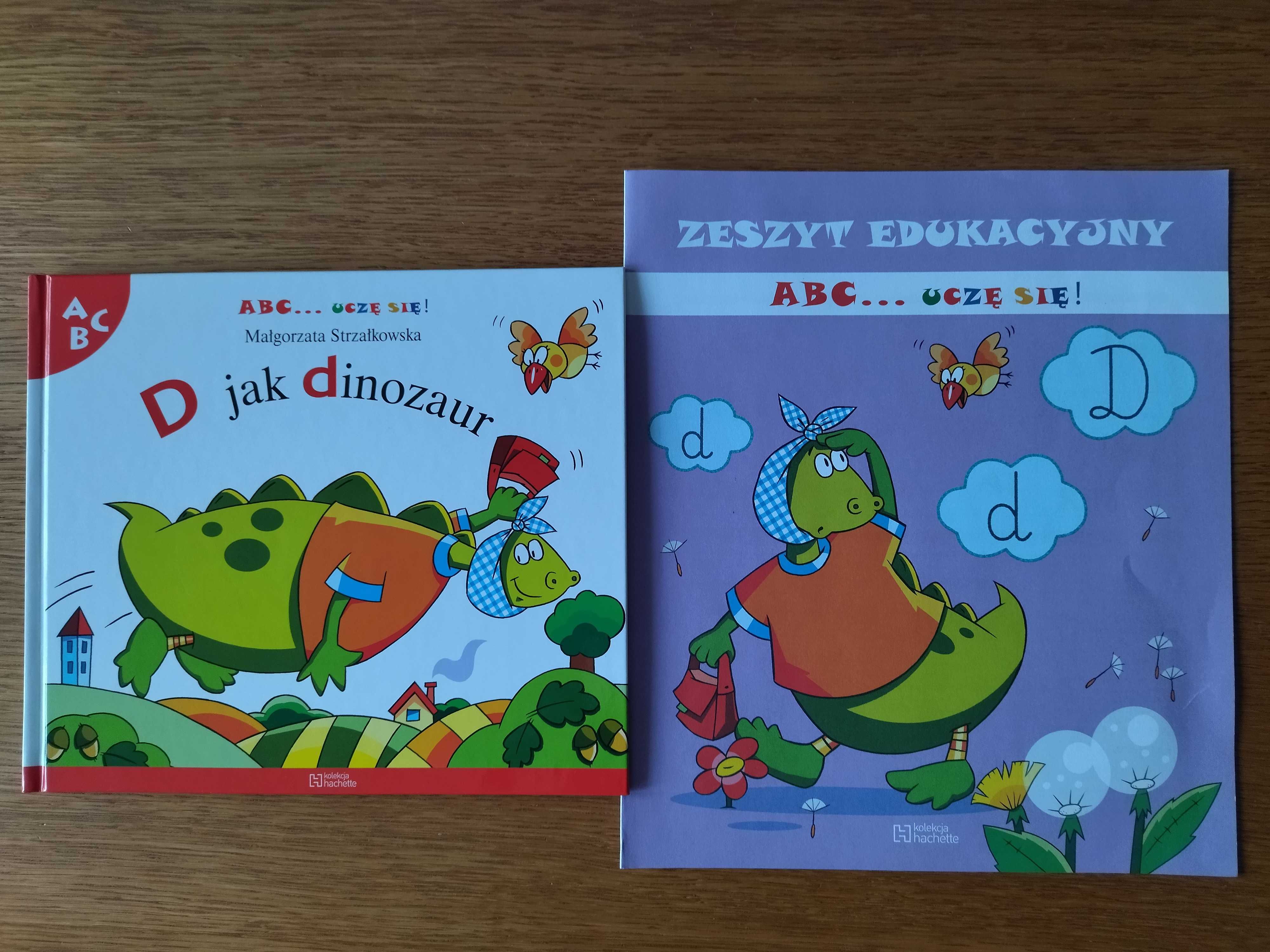 Książeczki edukacyjne ABC... uczę się - D jak dinozaur, E jak euglena