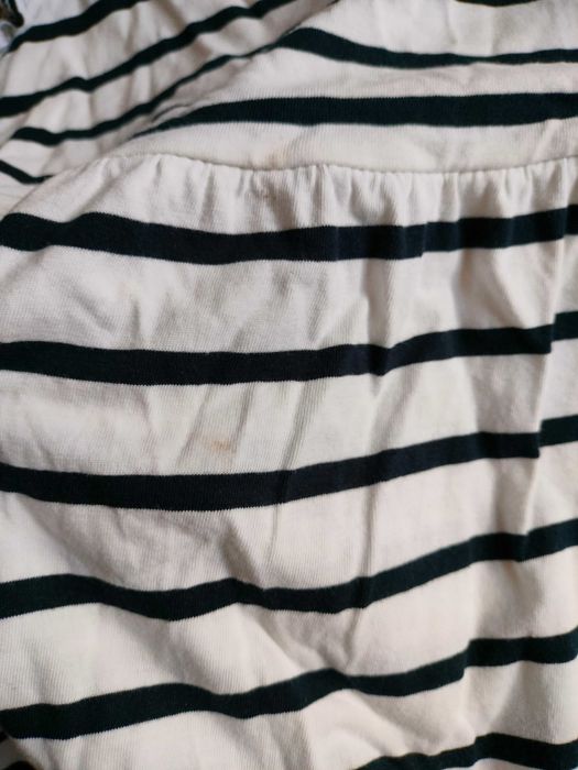 Sukienka czarno-biała w paski H&M 134 cm