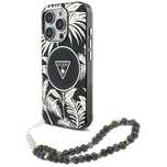Etui Guess Palm Trees Triangle Pearl Strap MagSafe do iPhone 16 Pro cz