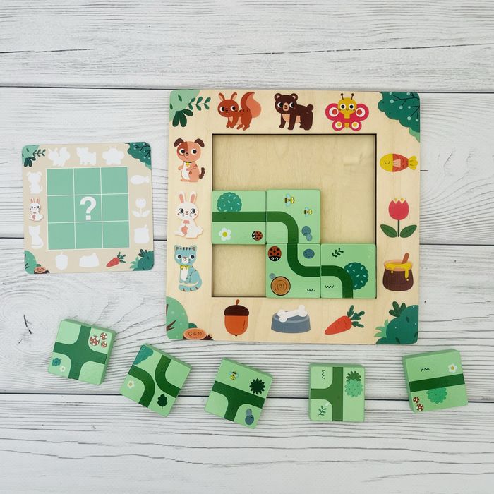 Логічні доріжки Хто що їсть, Колобок-слідопит