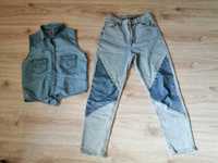 jeansy h&m r. 158  +bluzka terranova r. S