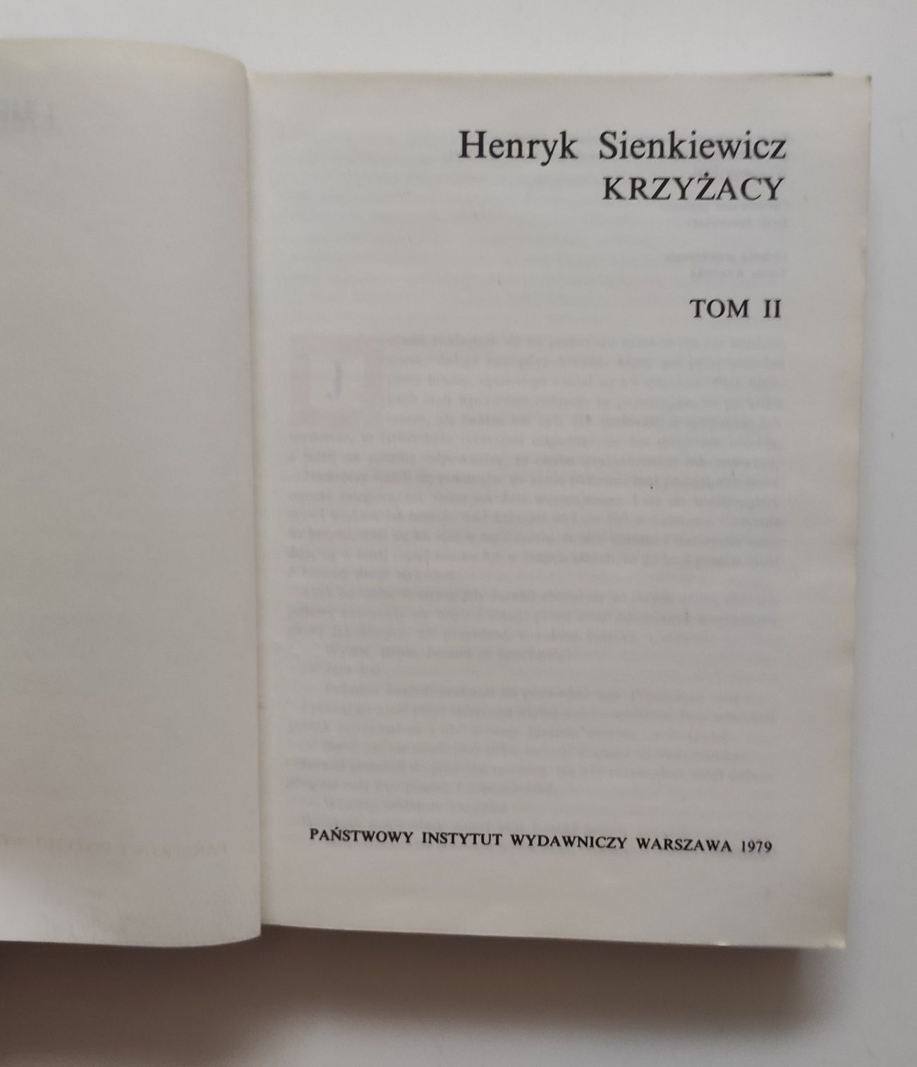 Krzyżacy Henryk Sienkiewicz 2 tomy