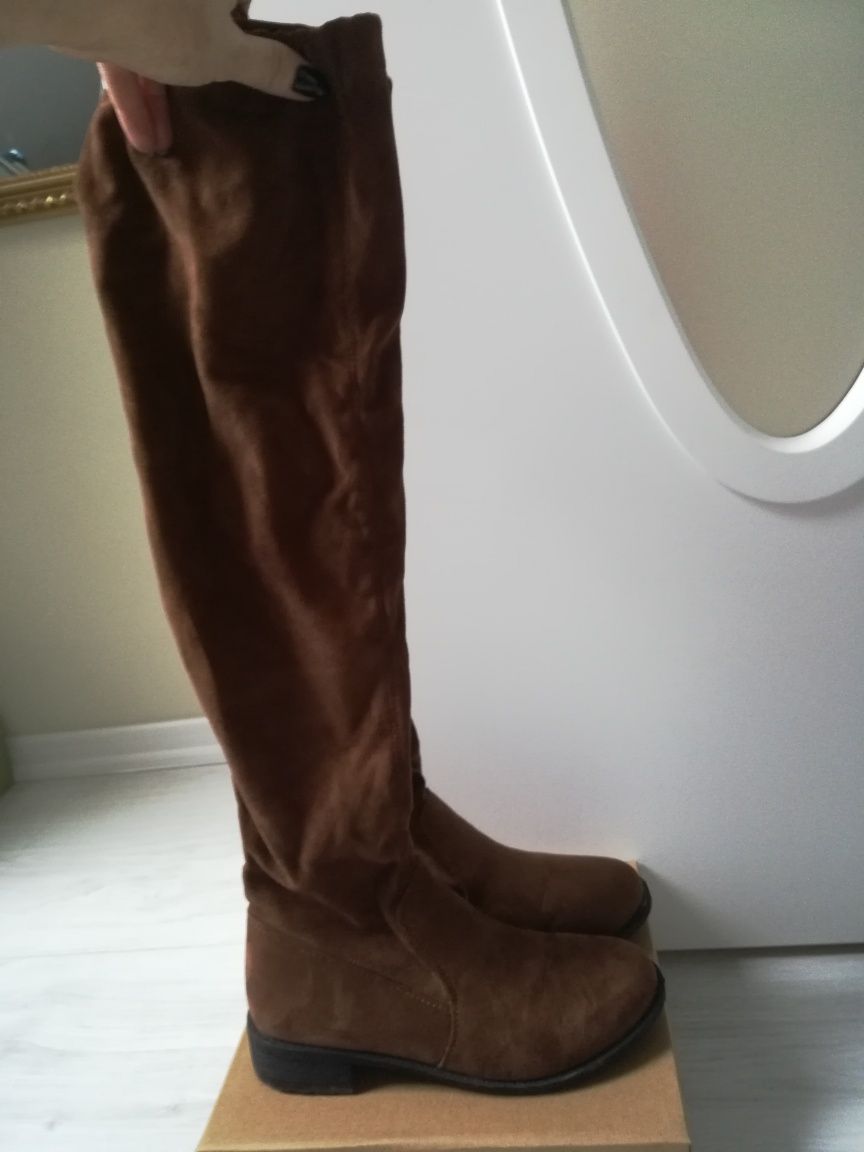 Kozaki camel /brązowe r 37 za kolano