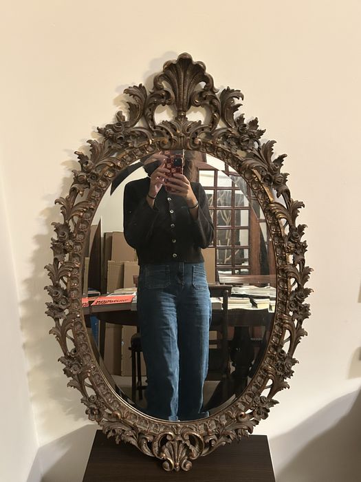 Espelho redondo trabalhado