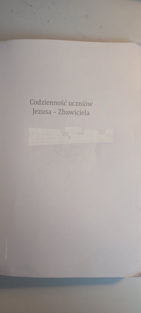Codziennosc uczniow Jezusa Zbawiciela kl.8