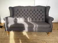Sofa 3-osobowa chesterfield, szara