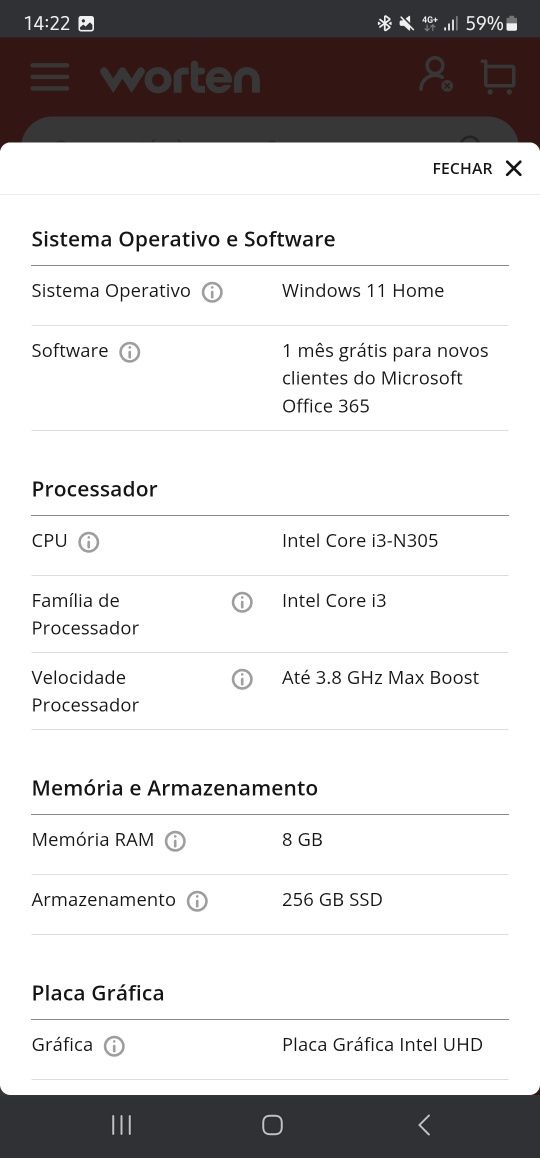 Portátil HP novo
