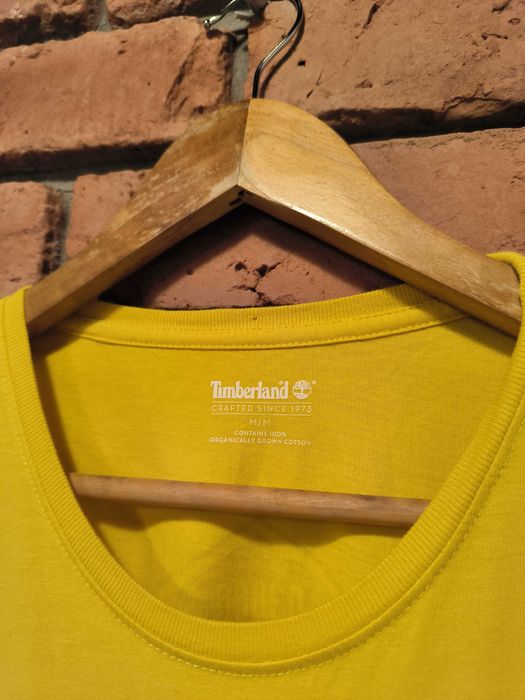 Koszulka Timberland Duże Logo T-Shirt Nadruk Żółta
