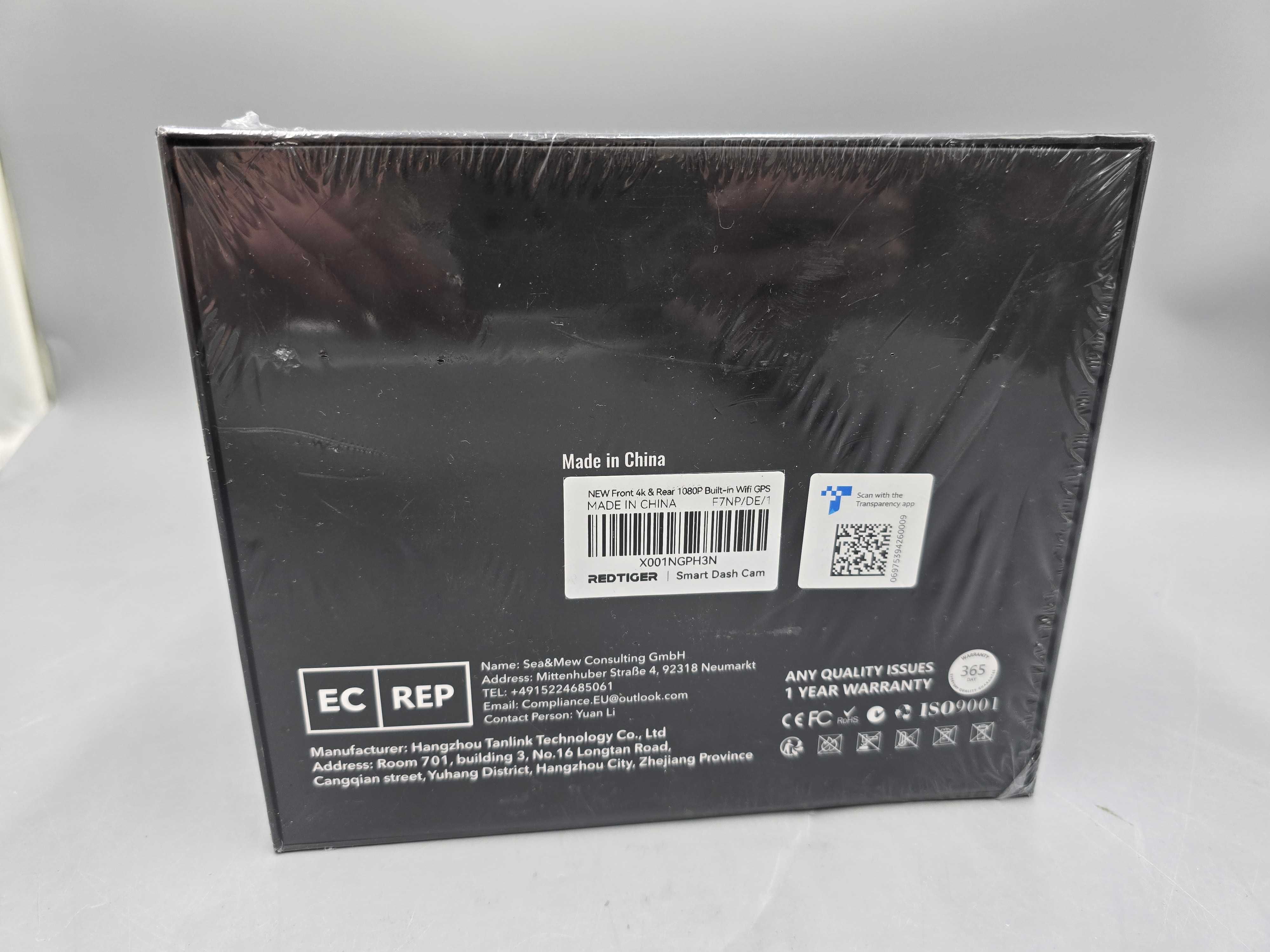 Redtiger F7np Wideorejestrator Kamera Samochodowa 4K Gps Sd Wifi kpl