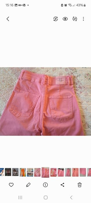 Calças  Stradivarius  rosa 34