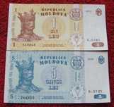 MOŁDAWIA Kolekcjonerskie Banknoty - 2 sztuki UNC