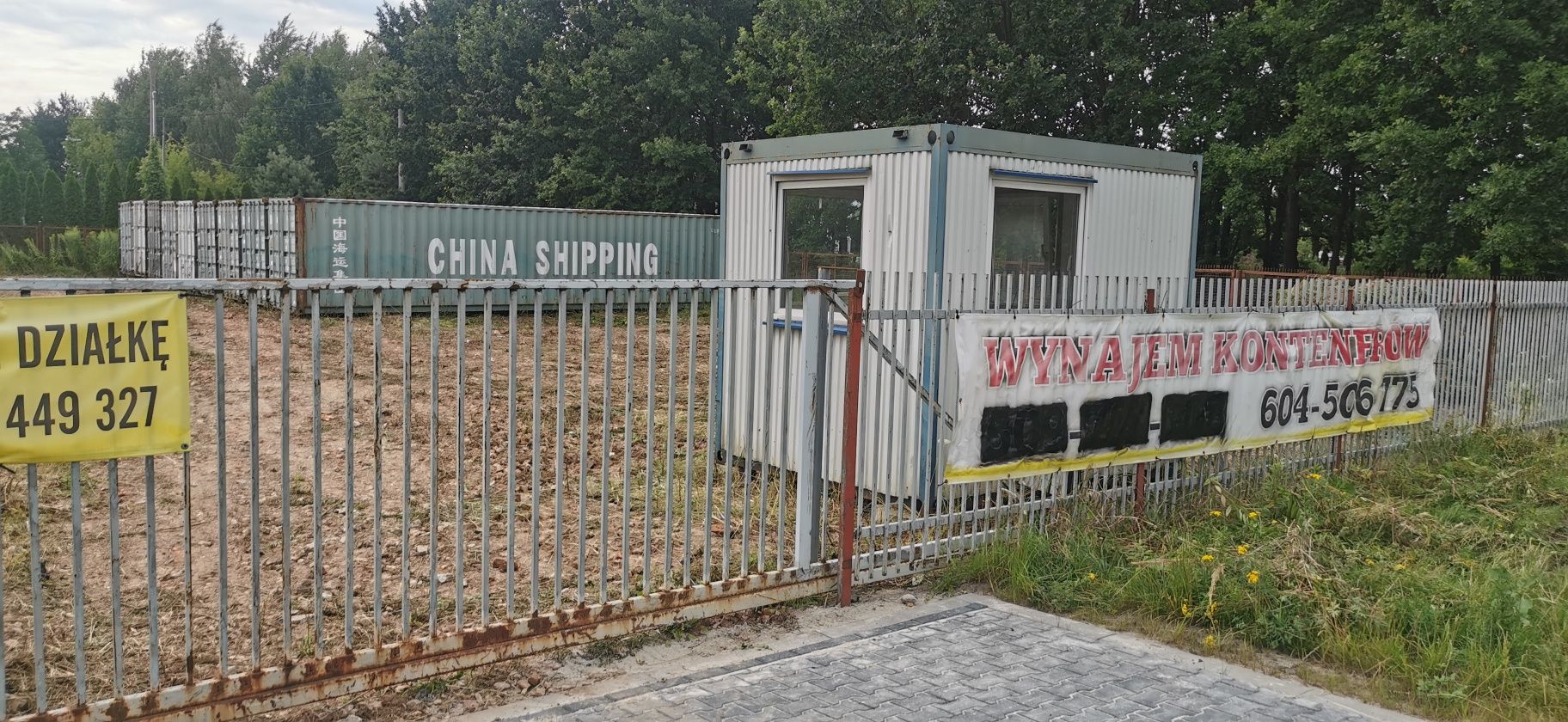 Wynajmę plac 1200m2 +9 kontenerów