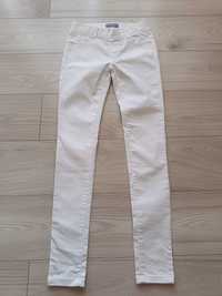Spodnie damskie białe używane, rozmiar XS