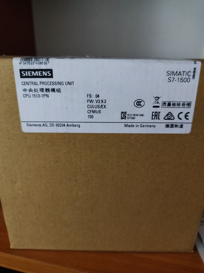 Контролер Siemens. Центральный процессор CPU 1513-1 6ES7513-1AL02-0AB0