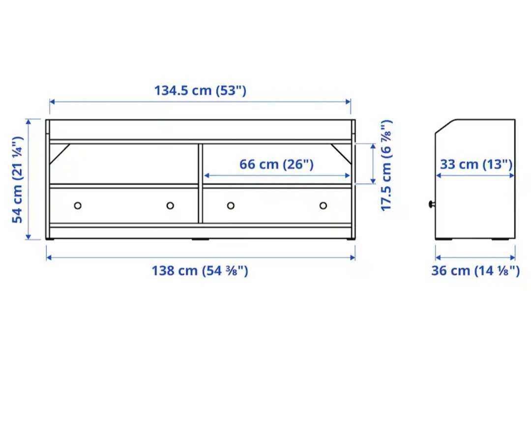 Hauga Ikea szafka rtv pod tv biała DO 20.08.2025