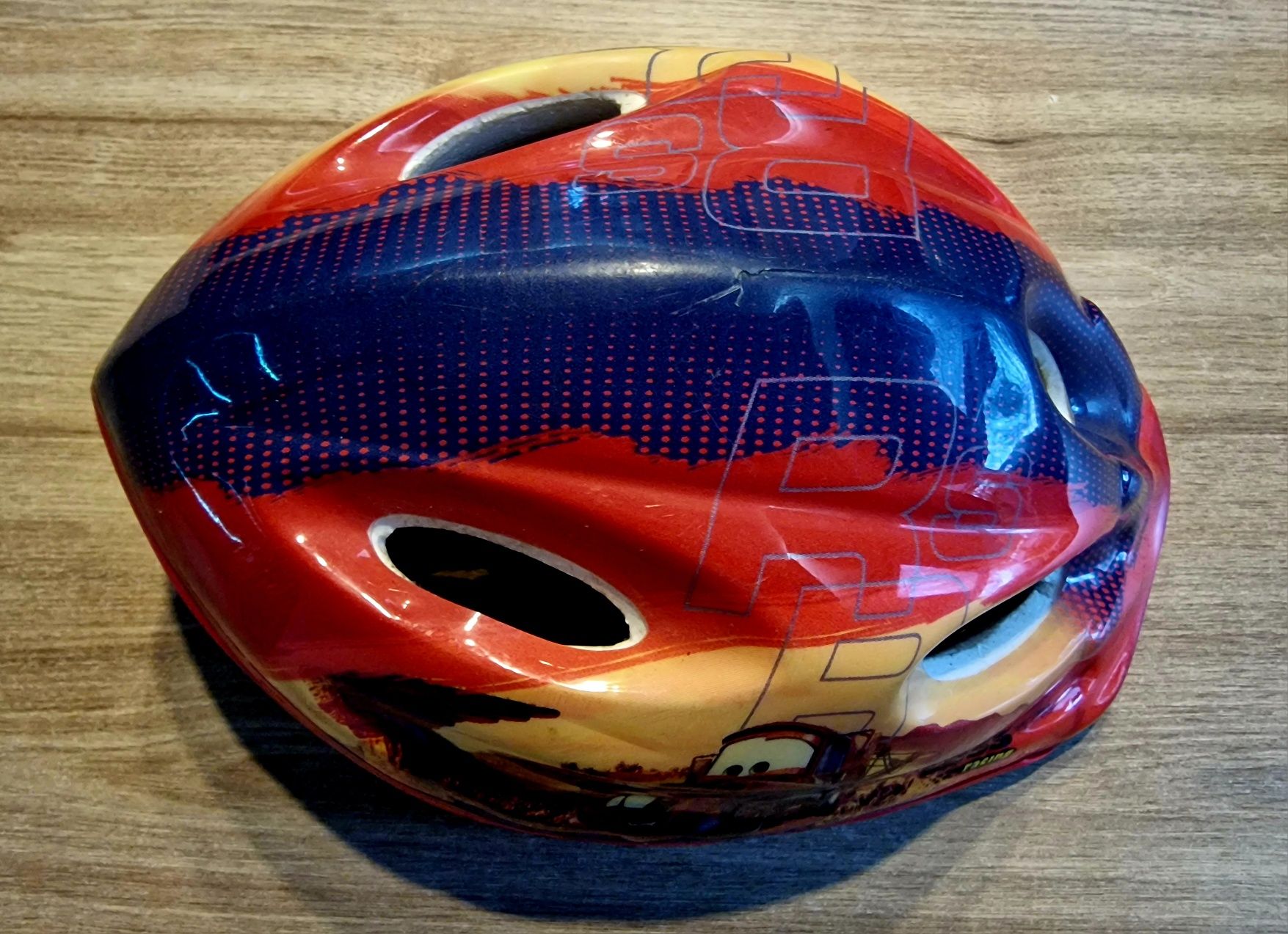 Kask rowerowy na rower rozmiar M Zygzak McQueen czerwony dziecięcy
