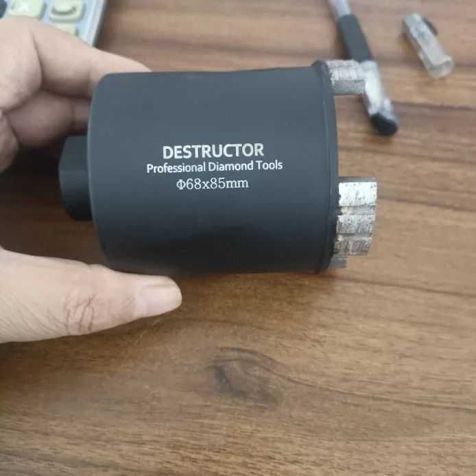 Для подрозетника на перфоратор коронка алмазная 68 мм / 72 мм бетон жб