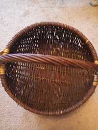Koszyk wiklinowy, kobiałka średnica 36 cm