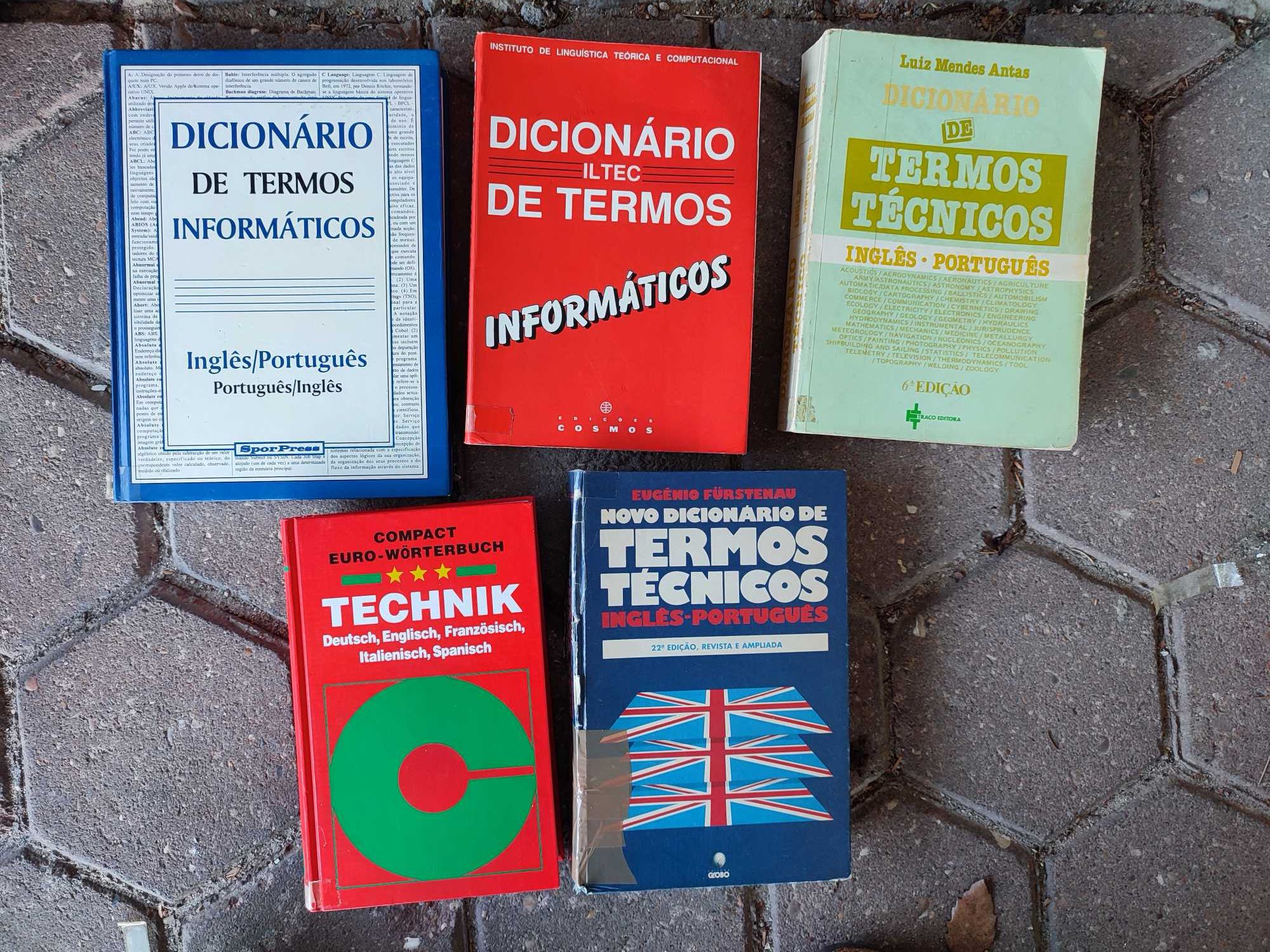 Lote 5 Dicionários de Termos técnicos