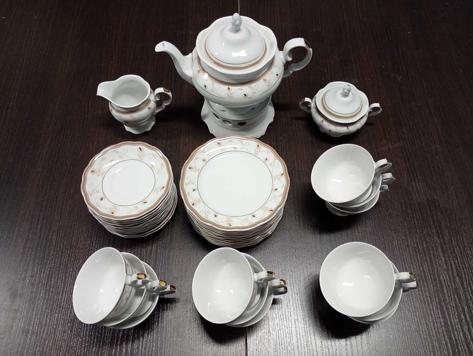 Serwis Krzysztof herbata 12 osób i obiad 12 osób fason Alaska