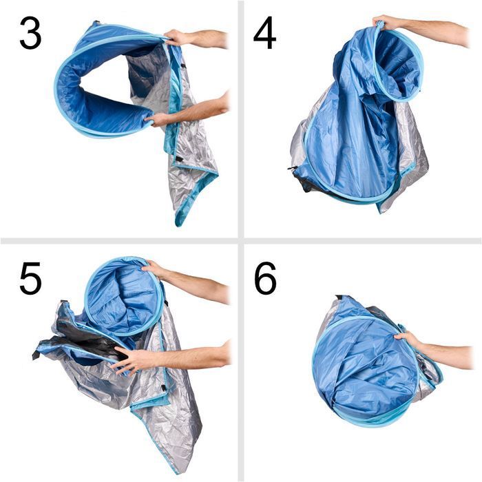 Namiot Plażowy Samorozkładający Ogrodowy Turystyczny Niebieski UV