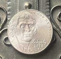 5 Centów 2018 rok USA Thomas Jefferson.