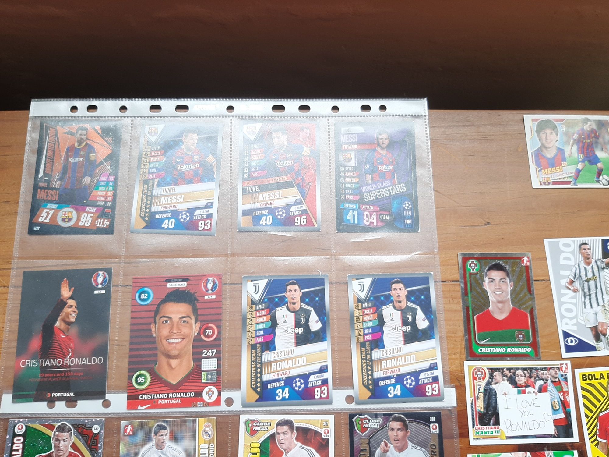 19 cromos+16 cartas Ronaldo/Messi/Mbappe rookie,mega craques adrenalyn