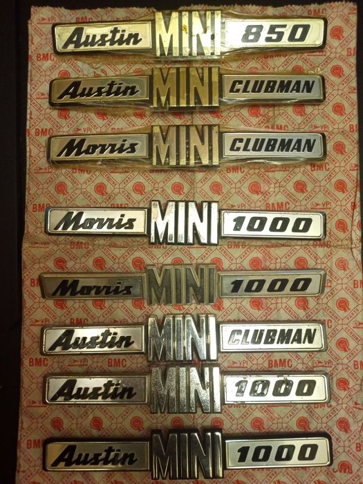 Símbolo / Legenda mala Austin Morris Mini 850 Clubman 1000 NOS
