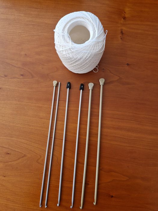 Agulhas de crochet antigas (seis)