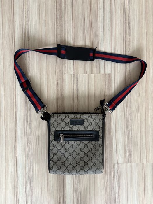 Torba na ramię GUCCI beżowo czarna