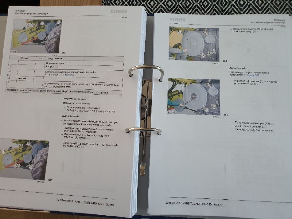 Claas Tucano 480-320 instrukcja napraw po POLSKU!