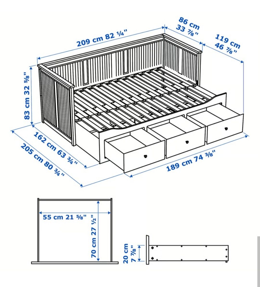 Sprzedam łóżko Hemnes