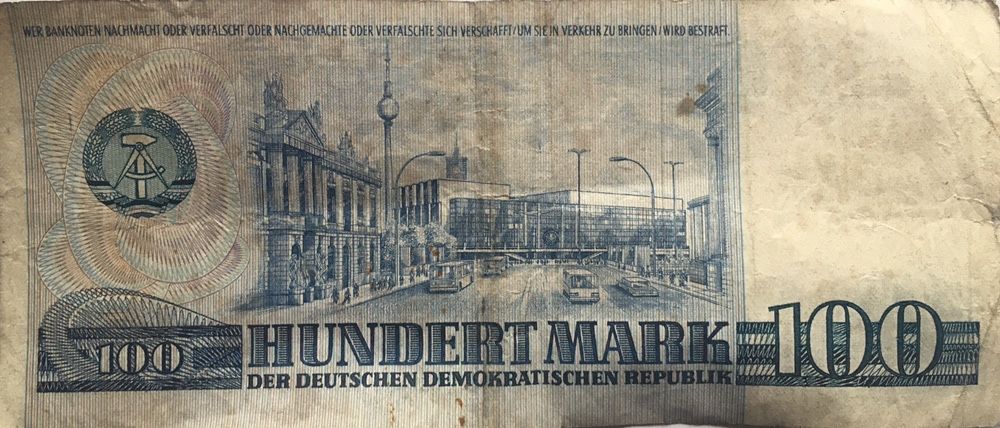 Nota Alemanha 100 Mark ano 1975