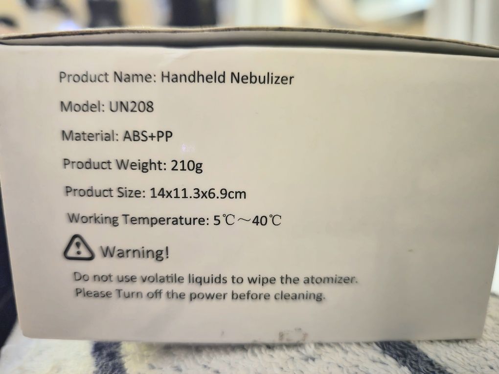 Nebulizador portátil (aerosol)