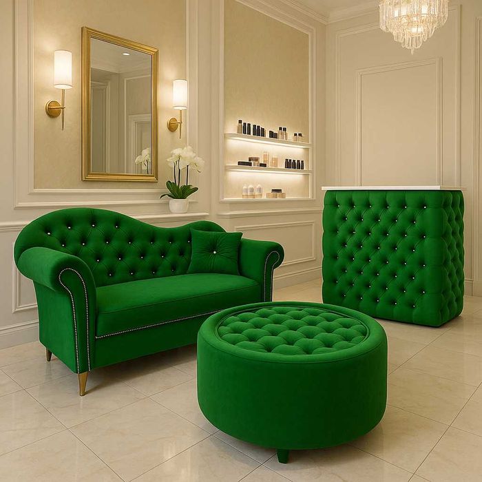 Recepcja Glamour sofa stolik