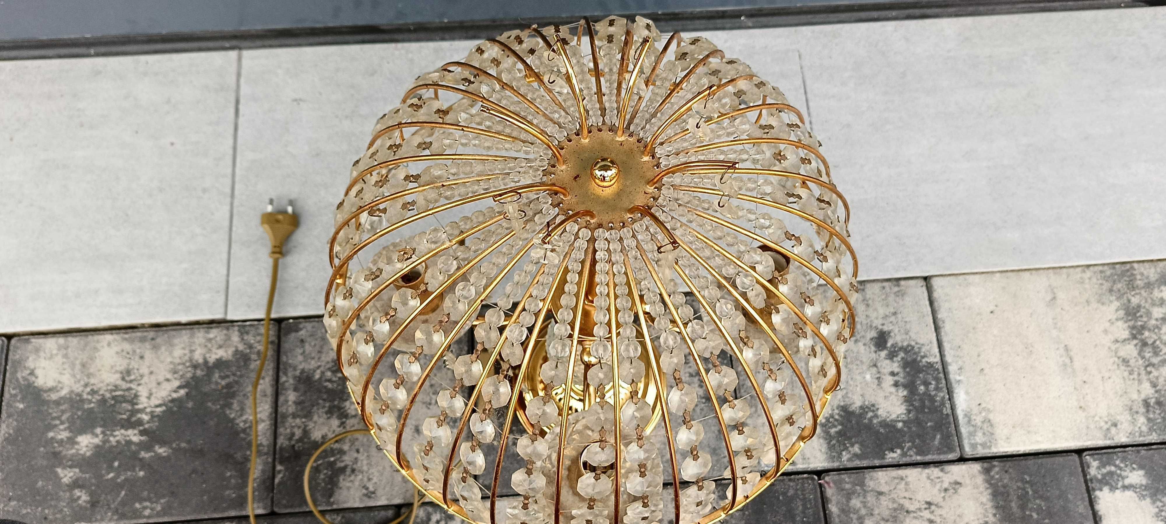 Stylowa lampa gabinetowa w stylu glamour z kryształkami