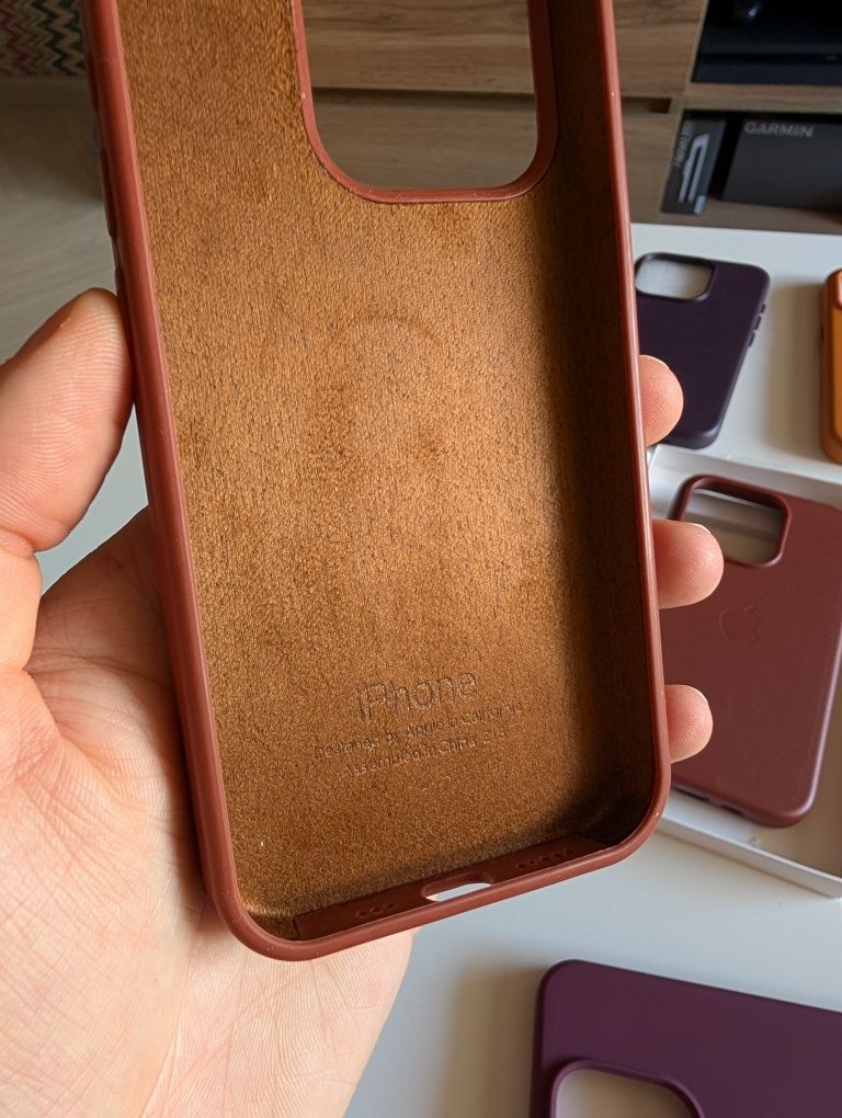 Ціна за всі чохли iPhone 15 Pro Magsafe Leather Silicon Case чехол