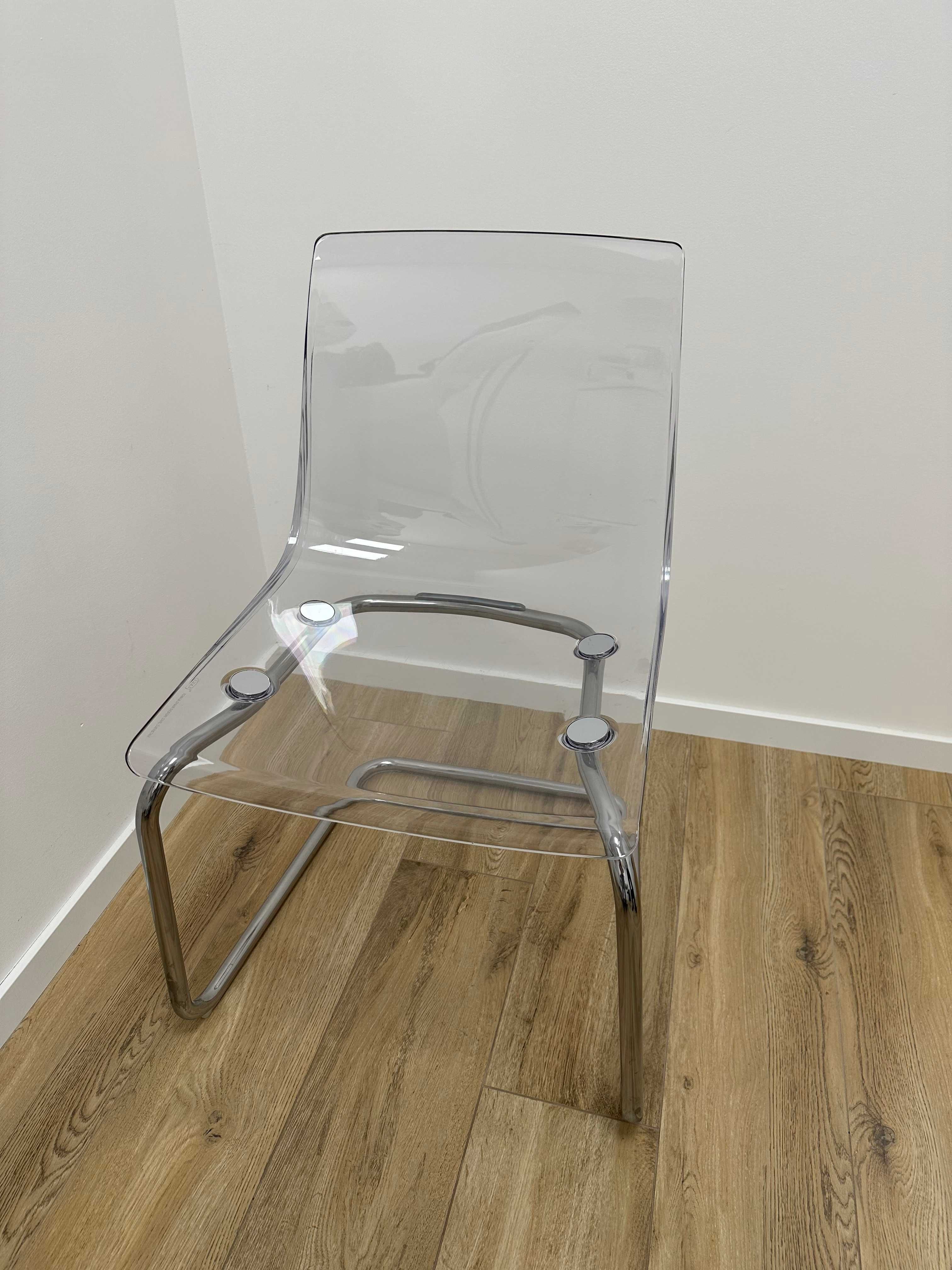 Krzesło z plexi IKEA, stan jak nowe. Przeźroczyste, możliwy transport