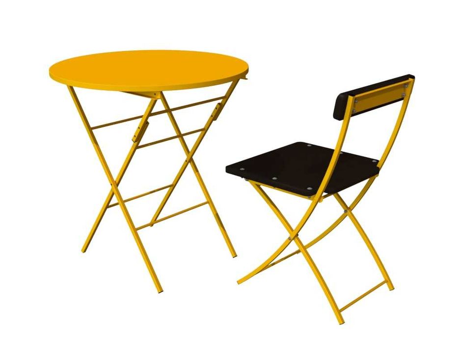 Стіл і стільці для кав"ярні розкладні. Яскраві кольори на вибір.